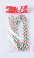 Set di 6 bastoncini di zucchero natalizi in acrilico con spirali rosse bianche e verdi - 6 pezzi per confezione / Bastoncino di zucchero rosso verde e bianco