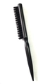 Professional black styling brush with triple-row bristles and a pointed sectioning tail - Plastic / Black