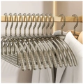Silver non-slip heavy duty metal clothes hangers with wide shoulder design for home closet - Transparent Gray Narrow (5PCS)