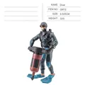 Figurine de plongeur détaillée avec propulseur sous-marin bleu pour les dioramas - Plongeur N°2 - Tenant l'Hélice