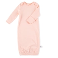 Soft peach pink long sleeve newborn swaddle sleep sack with envelope neck and elastic bottom - 59cm / Light Pink