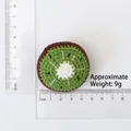 Handmade knitted kiwi keychain and coaster accessory measuring approximately 4.5cm - Combed Cotton Knitted Kiwi