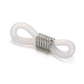 Conector de silicona antideslizante para cadena de gafas con espiral plateada - Color Acero (KLJ6806-Z)