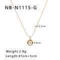 Specifiche dettagliate delle dimensioni per collana con perla e peso di 2,8 g - Oro (NB-N1115-G)