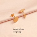 Componentes de pendientes redondos dorados texturizados para joyería DIY, de 10 mm - Dorado