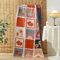 Four-layer cotton gauze bath towel featuring cute cartoon girls and strawberry patterns - 75*150cm / Strawberry Girl