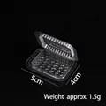Miniature clear plastic dollhouse food container 5cm x 4cm with hinged lid - Non-partitioned Empty Bento Box