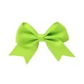 Handmade light green grosgrain ribbon bow hair clip for girls with ribbed texture - Grass Green