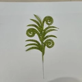Sparkling green glitter floral pick decorative branch for Christmas tree ornament - Green