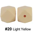 Perle sfaccettate in silicone da 17 mm per dentizione neonati colore giallo chiaro - 20# Giallo Chiaro