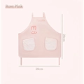 Grembiule impermeabile rosa per bambini con motivo a coniglio e due tasche bianche - Rosa (Base)