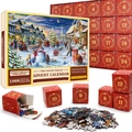 Calendrier de l'Avent puzzle de Noël avec 1008 pièces en 24 boîtes numérotées en cadeau - Style sd52 (70x50cm)