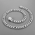 Zilveren titaniumstalen Cubaanse schakelketting met ronde sluiting van strasstenen - Armband 20CM / Staal (Strass Sluiting)