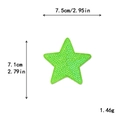 Bright green sequin star patch for DIY clothing, 7.5cm width with sparkling finish - Green Star*Small Size (Laser) #24