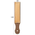 Manual leather stropping block with wooden handle for sharpening, size 16cm by 3cm - Sandpaper Board (Large)
