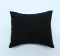 Soft black velvet pillow display stand for watches and jewelry bracelets storage - Black Plush Fabric 7.5x8.5