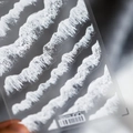 Transparent nail art sticker with white foam wave texture, style WG-08 for summer look - TS-686 Wave-Flat