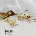Golden tree branch metal accessories for handmade hair accessories, size 52mm by 31mm - 4924# Metal Branch