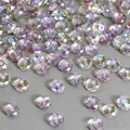 Faceted Aurora AB purple crystal glass beads for DIY jewelry making and crafting projects - Phantom Purple