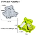Christmas bell tray silicone mold dimensions 208x170x22mm and resin finish sample - Bell Tray Mold