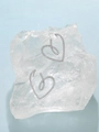 Elegant heart-shaped hoop earrings in silver finish with pavé white cubic zirconia - Silver Pave (KK-338)