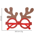 Detailed size specifications of red glitter reindeer Christmas party glasses for photos - Coffee Antler