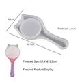 Moule silicone pour brosse à cheveux ovale avec exemple de peigne en résine rose - Moule à peigne oreille de chat