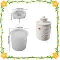 Moule en silicone pour pot de rangement de Noël avec motif de flocons de neige - Boîte de rangement Flocon de neige Relief - Ensemble (Avec Couvercle)