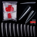 Detailansicht von 500 klaren Stiletto-Nagelspitzen in 10 Größen für Maniküre - Stil 22# / 500 Stück / Transparent