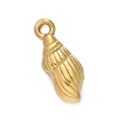 Gold-plated stainless steel seashell pendant charm for DIY jewelry and bracelets - 507# Small Conch Pendant Only / 8*19mm (2 Pieces/Pack) / Gold