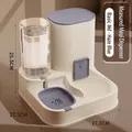Automatischer Futterautomat und Wasserspender in Dunstblau mit Schwerkraftsystem - Basisstil / Blau