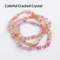 Colorful Crackle Quartz irregular beads strand for DIY jewelry making accessories - Seven-Color Crackle Quartz (Circumference Approx. 80cm)