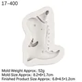 White Tyrannosaurus dinosaur silicone mold for DIY cake decoration and clay crafts - Style 3 / Gray