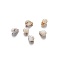 Macro view of marbled cream and brown teardrop acrylic beads for DIY jewelry making - Teardrop 1 B29