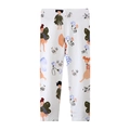 White printed leggings for girls with colorful cartoon fairy and floral patterns - 4T (Suggested Height 90-100cm) / Cartoon Fairy Floral Print (1356)