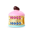 Macro view of a colorful cupcake charm with enamel finish and inlaid gemstones for DIY bracelets - Macaron Bead