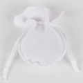 Sacchetto per gioielli in velluto bianco con coulisse per riporre accessori - 7x9cm / Bianco