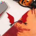 Pair of red devil bat wing hair clips for Halloween party costume hair styling - Red Bat Wing Hair Clip