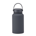 650ml dark grey matte stainless steel vacuum water bottle with portable handle - Dark Gray