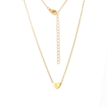 Collier avec pendentif cœur doré en acier inoxydable gravé lettre X et fermoir - Lettre X / Or