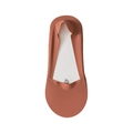 Brick red seamless ice silk low cut invisible socks for women with non-slip design - One Size / Dark Red