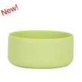 Protective light green silicone boot for insulated water bottles and wide mouth flasks - Lemon Green