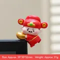 Miniature God of Wealth resin figure for car monitors and desktop decoration 39x30x52mm - 39x30x52mm / Type A Fortune God