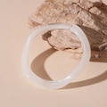 White Acrylic Geometric Bangle