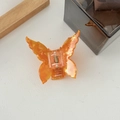 Orange butterfly hair claw clip with acetate marble texture for women and girls - Pearl Orange