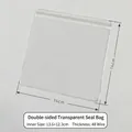 Thickened 14x14cm double-sided transparent PVC jewelry storage bag with seal - 48 Mil / 14x14cm / Clear