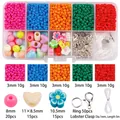 Kit perline fai-da-te con perline di vetro 3mm e perline a cuore per creare gioielli - Set 1
