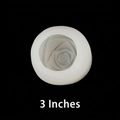 3 inch 3D rose flower silicone mold for mousse, soap, and DIY ice cubes in white - No. 5 3 Inch Transparent