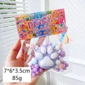 Lila Katzenpfote Quetschspielzeug in 85g Einzelhandelsverpackung zum Stressabbau - Lila Plüsch Katzenpfote