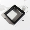 Black 3D floating display box 9x9cm with PE membrane for jewelry and coins - Large 9x9cm / Black